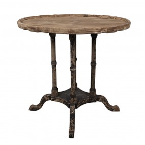 25H0690 Side Table 66x42x64 cm Brown Wood