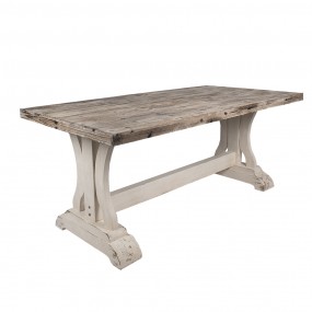 25H0702 Tavolo da pranzo 190x100x81 cm Marrone Legno  Rettangolo