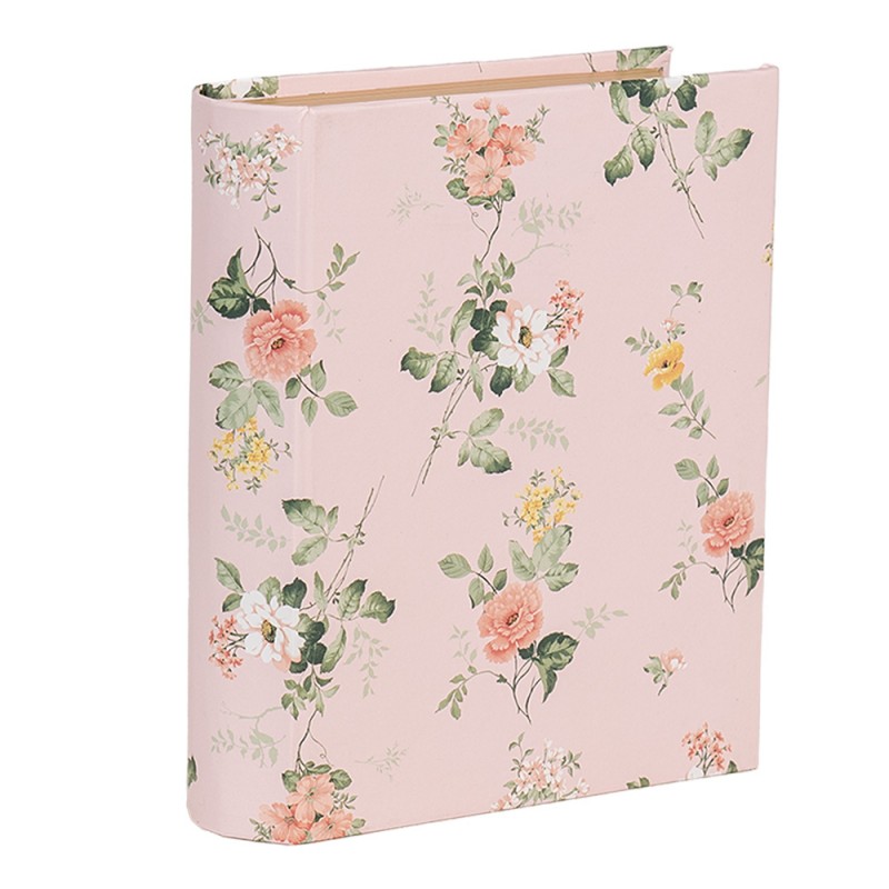 66013P Scatola di archiviazione Libri 17x14x5 cm Rosa Cartone Fiori  Rettangolo