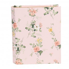 266013P Storage Box Books 17x14x5 cm Pink Cardboard Flowers Rectangle