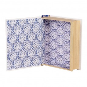 266015 Boîte de rangement Livres 17x14x5 cm Blanc Bleu Carton Rectangle