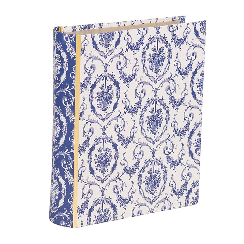 66016 Opbergdoos Boeken 17x14x5 cm Wit Blauw Karton Rechthoek