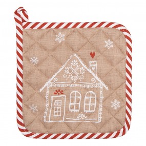 2GBB45 Pannenlap 20x20 cm Bruin Katoen Gingerbread house