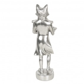 26PR3074ZI Figurine Fox 19x14x44 cm Silver colored Polyresin Fox Home Accessories