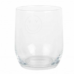 2BHSGL0006 Water Glass 300 ml Transparent Glass Smile Drinking Cup