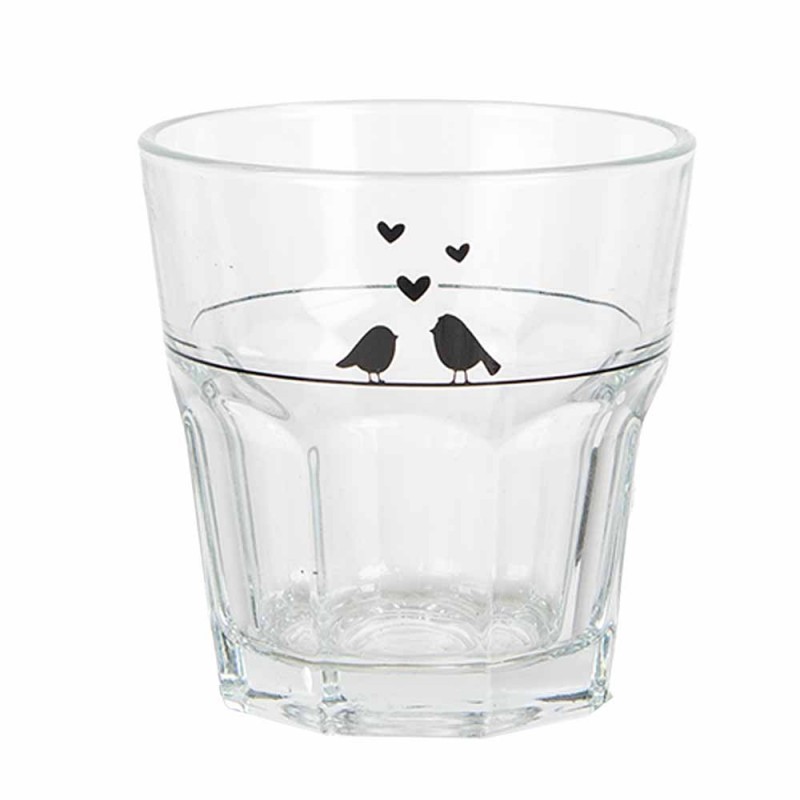 LBSGL0011 Verre d'eau 200 ml Transparent Verre Oiseaux Gobelet