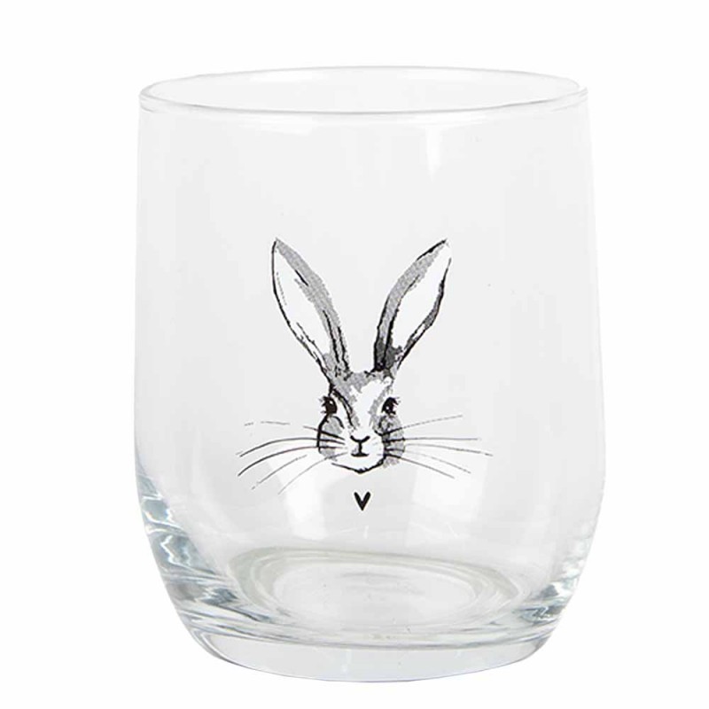 RUBGL0001 Verre d'eau 300 ml Transparent Verre Lapin Gobelet