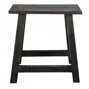 26H2057 Plant Table 42x29x43 cm Black Wood Rectangle Plant Stand