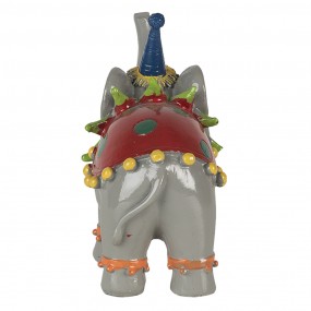 26PR4732 Figurine Elephant 13x6x11 cm Red Grey Polyresin Home Accessories