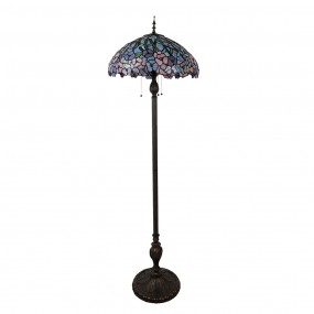 25LL-5453 Floor Lamp Tiffany Ø 51x165 cm Multicoloured Glass Standing Lamp