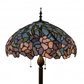 25LL-5453 Floor Lamp Tiffany Ø 51x165 cm Multicoloured Glass Standing Lamp