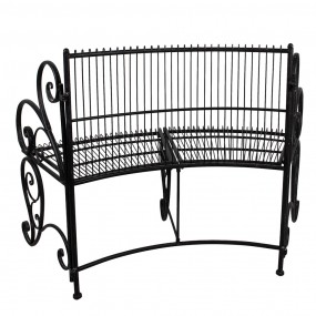 25Y1275 Banc de jardin 134x54x92 cm Noir Métal