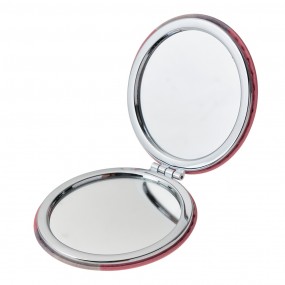 2JZSP0016 Miroir à main Ø 7 cm Rose Plastique Verre Chat Rond