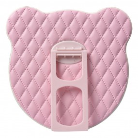 2JZSP0018 Specchio da tavolo 16x16x4 cm Rosa Plastica Vetro Orso