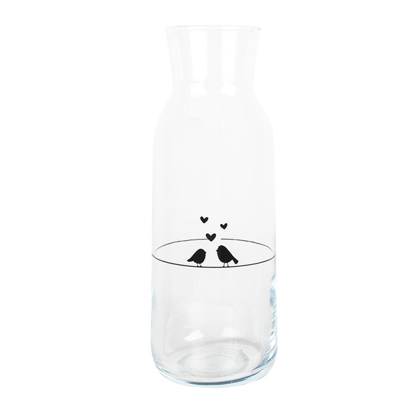 LBSGL0013 Carafe 1000 ml Transparent Glass Birds