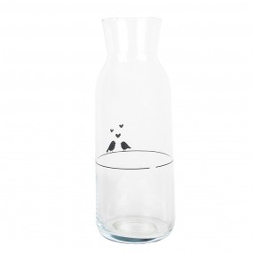 2LBSGL0013 Carafe 1000 ml Transparent Glass Birds