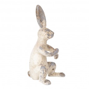 26Y5661 Decorative Figurine Rabbit 8x9x17 cm Beige Ceramic material