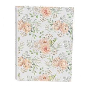 266021 Storage Box Set of 3 Books 29x24x7/25x20x6/22x16x5 cm White Green Cardboard Flowers Rectangle