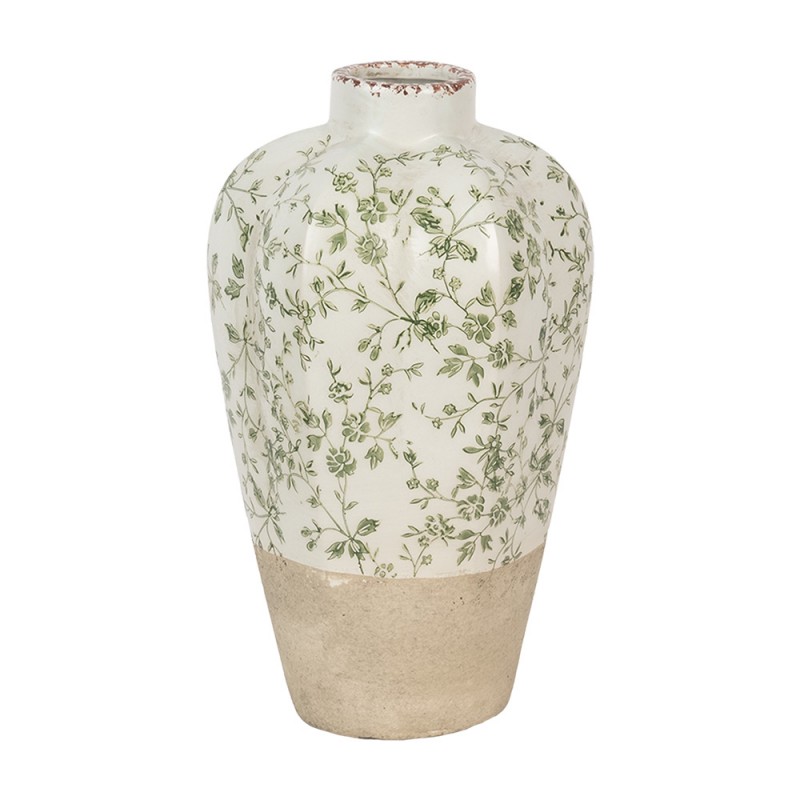 6CE1936M Vase Ø 21x34 cm Beige Green Ceramic