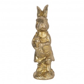 26PR3085GO Statuetta Coniglio 15 cm Color oro Poliresina Accessori per la casa