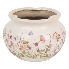 26CE1944L Fioriera Ø 23x16 cm Beige Rosa  Ceramica Fiori