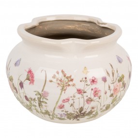 26CE1944L Fioriera Ø 23x16 cm Beige Rosa  Ceramica Fiori