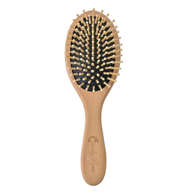 JZHBR0003 Hair Brush 23x8x3 cm Brown Beige Wood