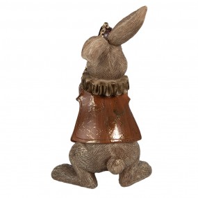 26PR4143 Figurine Lapin 13 cm Marron Polyrésine