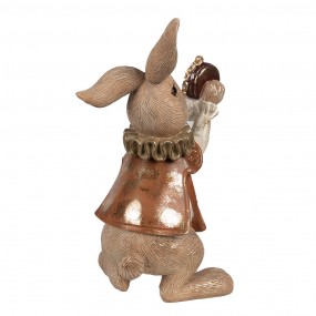 26PR4144 Figurine Lapin 30 cm Marron Polyrésine