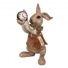 26PR4144 Figurine Lapin 30 cm Marron Polyrésine