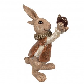 26PR4144 Figurine Lapin 30 cm Marron Polyrésine