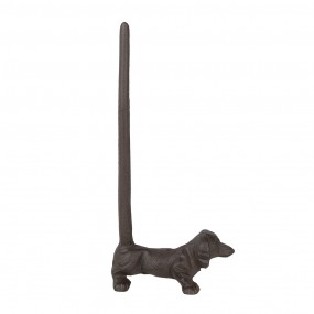 26Y5638 Kitchen Roll Holder Dog 14x8x30 cm Brown Metal