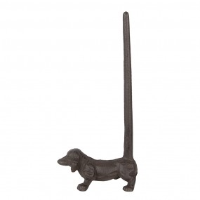 26Y5638 Kitchen Roll Holder Dog 14x8x30 cm Brown Metal