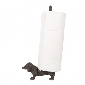 26Y5638 Kitchen Roll Holder Dog 14x8x30 cm Brown Metal