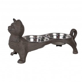 26Y5641 Cat Bowl 2x225 ml Brown Metal