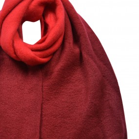 2JZSC0827BU Winter Scarf Women 32x220 cm Red Synthetic Rectangle Scarf