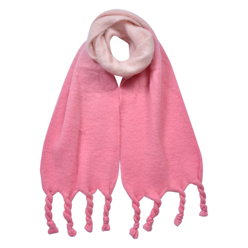 JZSC0827P Sciarpa invernale da donna 32x220 cm Rosa Sintetico Rettangolo Sciarpa