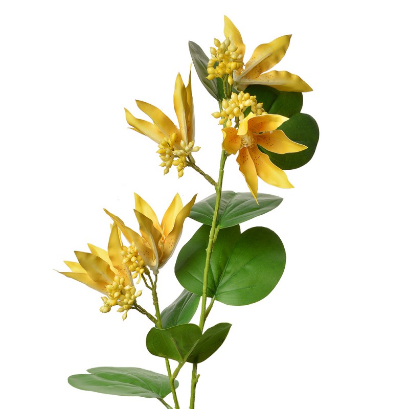 5PL0116Y Artificial Flower 80 cm Yellow Plastic