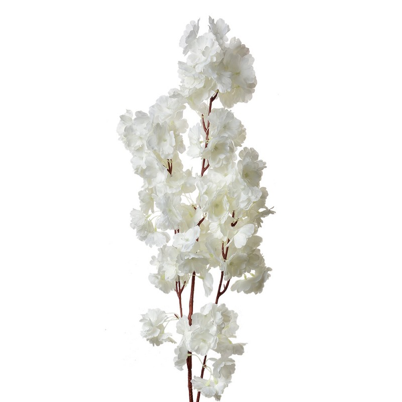 5PL0118W Fleur artificielle 100 cm Blanc Plastique