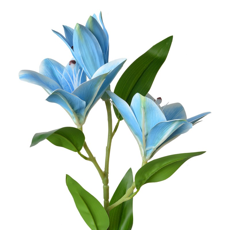 5PL0119BL Fleur artificielle 71 cm Bleu Plastique