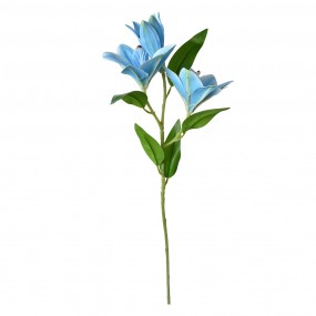 25PL0119BL Fleur artificielle 71 cm Bleu Plastique