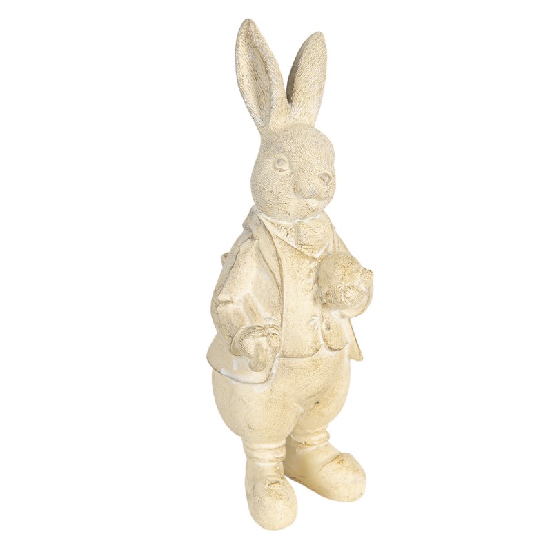 6PR3094W Figur Kaninchen 22 cm Weiß Polyresin Wohnaccessoires