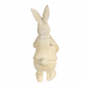 26PR3094W Figur Kaninchen 22 cm Weiß Polyresin Wohnaccessoires
