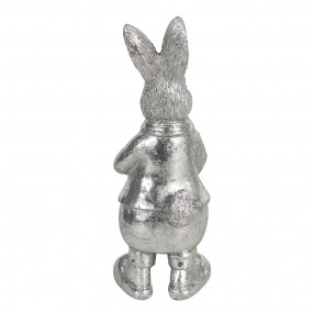 26PR3096ZI Figurine Rabbit 13 cm Silver colored Polyresin Home Accessories