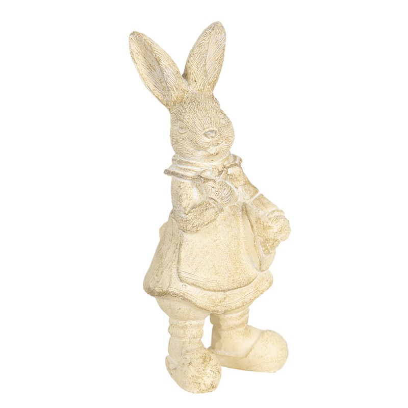 6PR3097W Figur Kaninchen 13 cm Beige Polyresin Wohnaccessoires