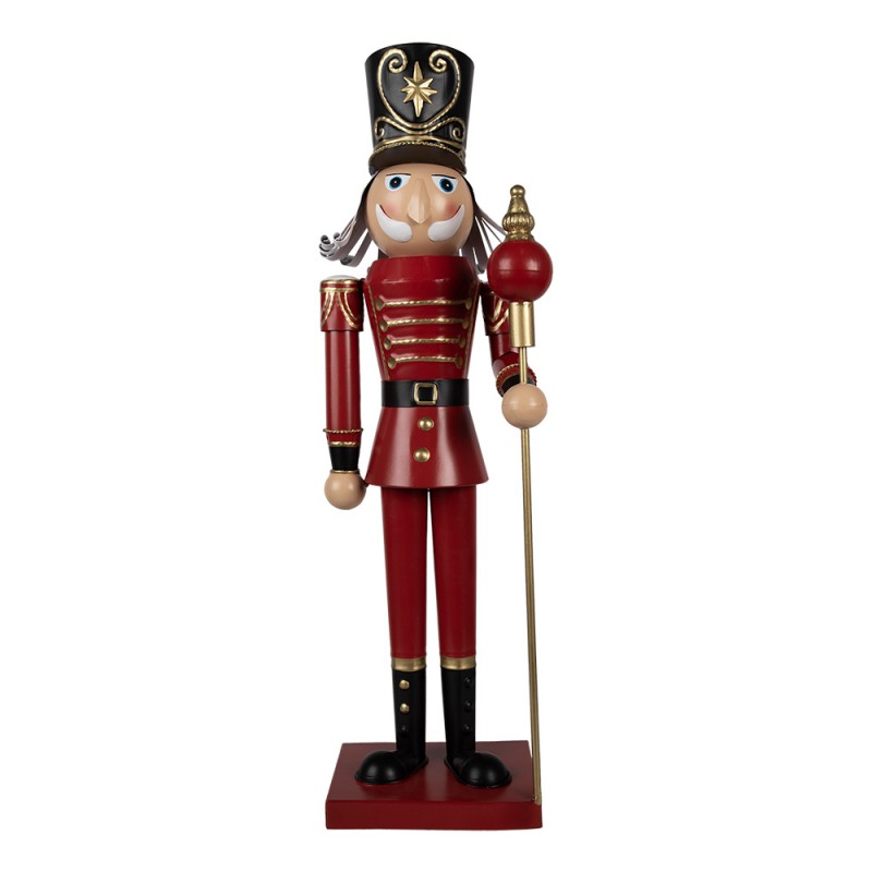 5Y1259 Christmas Decoration Nutcracker 60 cm Red Metal