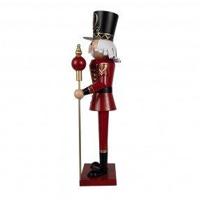 25Y1259 Décoration de Noël Casse-noisette 60 cm Rouge Métal