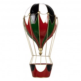 25Y1260 Christmas Decoration Hot Air Balloon 31x16x63 Red Metal