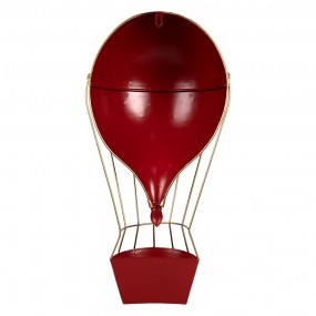 25Y1260 Christmas Decoration Hot Air Balloon 31x16x63 Red Metal