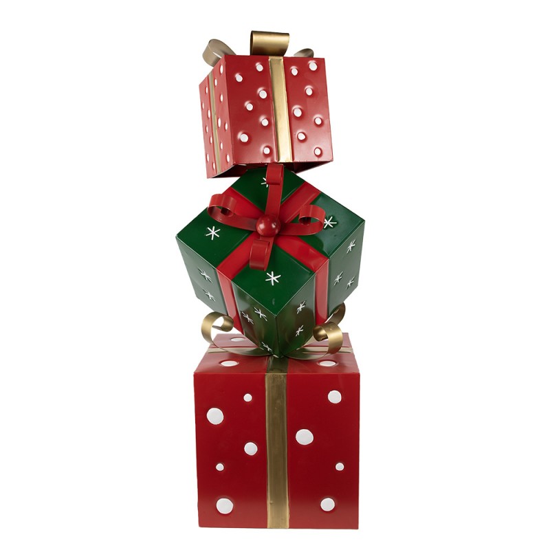 5Y1261 Christmas Decoration Gift 42x36x92 cm Red Green Metal